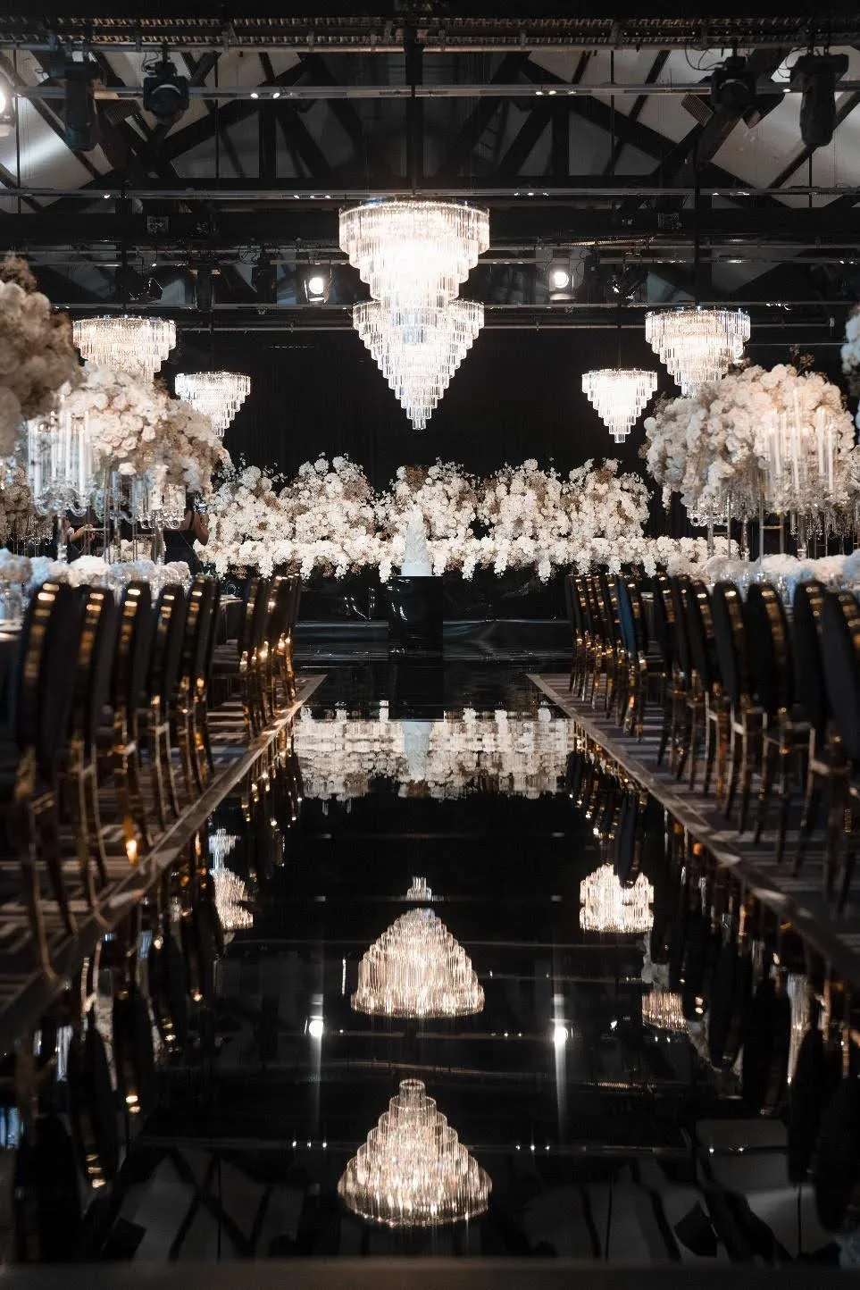 black dance floor