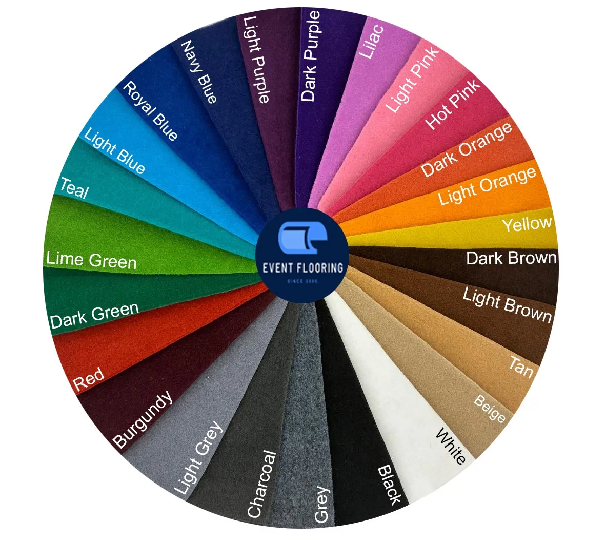 Colour Wheel for Event Velour Carpets